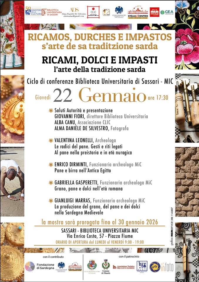 Ricamos, durches e impastos – S’arte de sa traditzione sarda