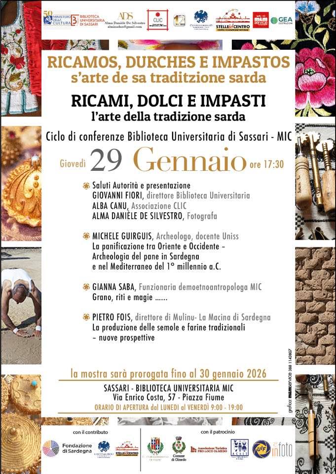 Ricamos, durches e impastos – S’arte de sa traditzione sarda