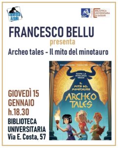 Evento,Locandina Francesco Bellu presenta: Archeo tales - Il mito del minotauro