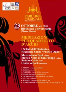 Locandina del concerto per archi  della Polifonica Santa Cecilia